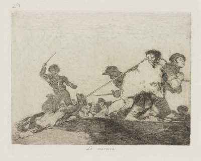 私はそれに値する。 （彼はそれに値する。）、pl。 シリーズ「戦争の災害」からの29 作： Francisco de Goya