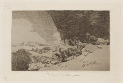 The Same Elsewhere、The Disasters of War のプレート 23 作： Francisco de Goya