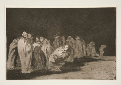 The Encased (The Men in Sacks)、pl。 シリーズから 8 箴言 作： Francisco de Goya