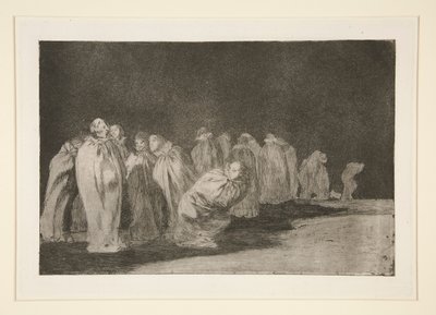 The Sacks (Men in Sacks)、pl。 シリーズから 8 箴言 作： Francisco de Goya