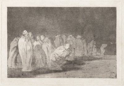 Los ensacados (The Men in Sacks)、別名 So el sayal, hay al (荒布の下に何かがある)、Los disparates (Los proverbios) シリーズから 作： Francisco de Goya