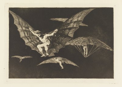 フライングの方法、箴言のプレート13 作： Francisco de Goya