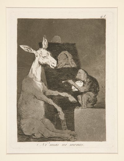 多かれ少なかれ（多かれ少なかれ）、pl。 41 のシリーズから Whims 作： Francisco de Goya