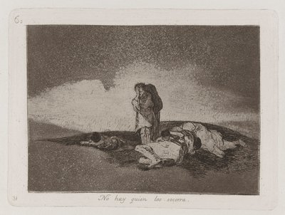 彼らを助ける者は誰もいない、『戦争の惨事』のプレート 60 作： Francisco de Goya