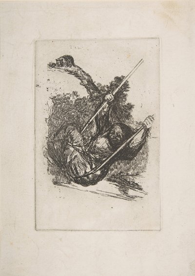 ブランコに乗っている老婆老婆にスイング 作： Francisco de Goya