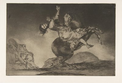 Disparatesのプレート10：馬の外転者、ca。 1816〜23年に発行された1864。 作： Francisco de Goya
