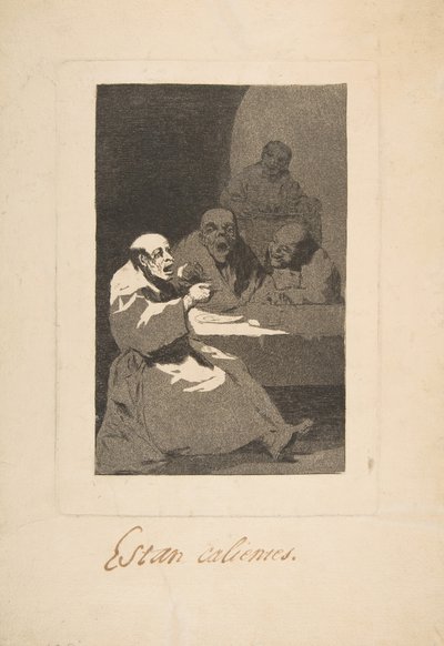 Los Caprichosのプレート13：ホットエスタンカリエンテス、1797-98。 作： Francisco de Goya