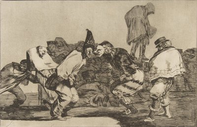 Disparatesのプレート14：カーニバルフォリー1816〜23年に発行された1864。 作： Francisco de Goya