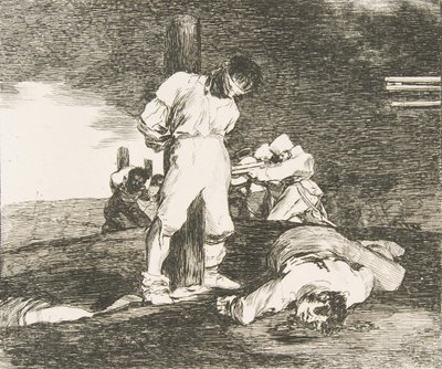 戦争の災害からのプレート15ロスデサストレスデラゲラ：そして、仕方がない....、1810年。 作： Francisco de Goya