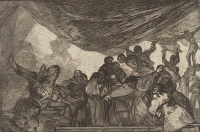 Disparatesのプレート15：Clear Folly、ca. 1816〜23年に発行された1864。 作： Francisco de Goya
