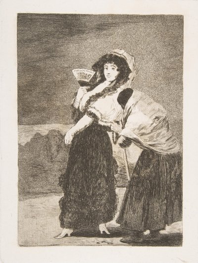 Los Caprichosのプレート16：天国のために：それは彼女の母親Dios la Perdone ...、1797-98でした。 作： Francisco de Goya