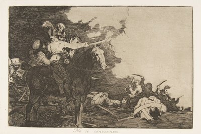 戦争の災害からのプレート17ロスデサストレスデラゲラ：彼らは...、1810年に1863年に出版されました。 作： Francisco de Goya