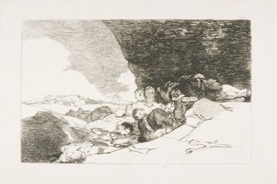 戦争の災害からのプレート23ロスデサストレスデラゲラ：同じ場所。 ...、1810年。 作： Francisco de Goya