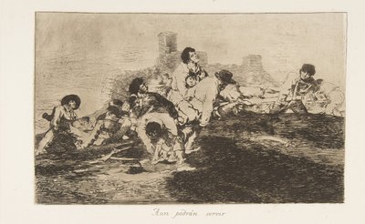戦争の災害からのプレート24ロスデサストレスデラゲラ：彼らは...、1810年に1863年に出版されました。 作： Francisco de Goya