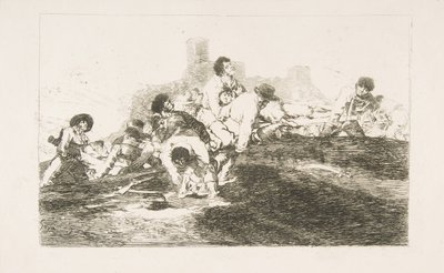 戦争の災害からのプレート24ロスデサストレスデラゲラ：1810 作： Francisco de Goya