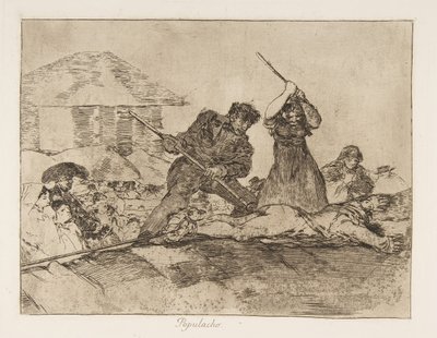戦争の災害からのプレート28戦争の災害：ラブブル...、1810年に1863年に発行。 作： Francisco de Goya