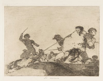戦争の災害からのプレート29ロスデサストレスデラゲラ::彼は...、1810年に1863年に出版されました。 作： Francisco de Goya