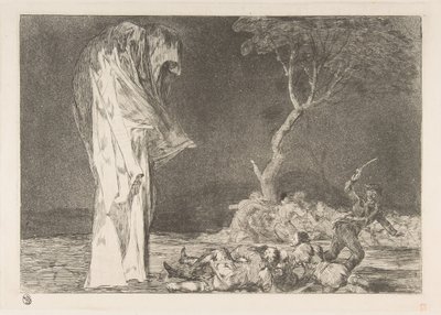 Disparatesのプレート2：Folly of Fear、ca。 1816〜23年頃発行1848年。 作： Francisco de Goya