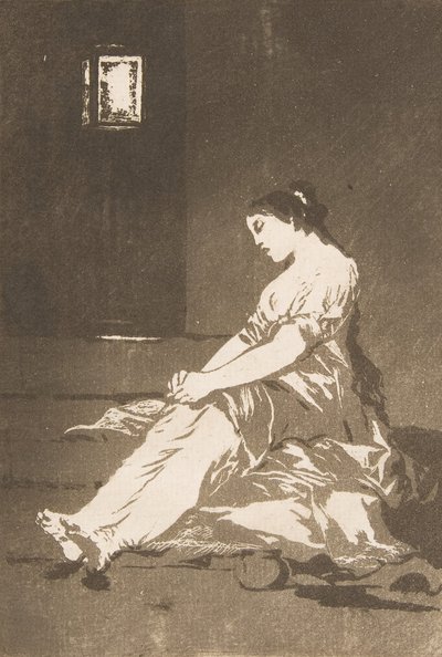 Los Caprichosのプレート32：彼女は感受性があったので、Por que fueは敏感でした。1799。 作： Francisco de Goya