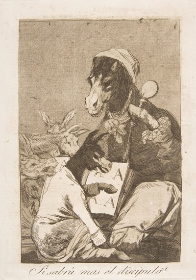 ロスカプリチョスの37版：生徒が1799年のSiSabrámas el discipuloについてもっと知らないかもしれません。 作： Francisco de Goya