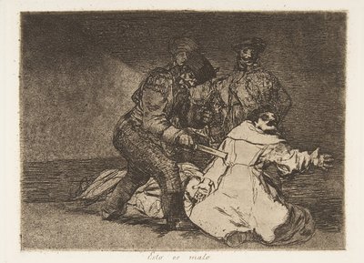 戦争の災害からのプレート46 Los Desastres de la Guerra：これは、1810年に1863年に公開されました。 作： Francisco de Goya