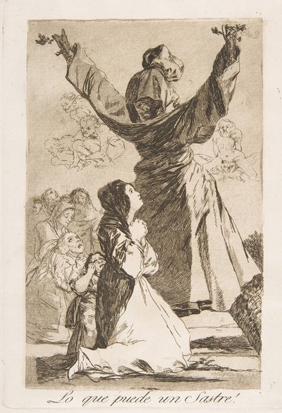 Los Caprichosのプレート52：仕立て屋ができること！何ができるテーラー！、1799。 作： Francisco de Goya