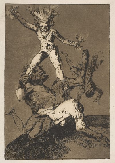Los Caprichosのプレート56：昇り降りするSubir y bajar。、1799。 作： Francisco de Goya