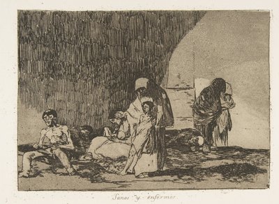 戦争の災害によるプレート57、ロスデサストレスデラゲラ：Th ...、1811-12、1863年発行。 作： Francisco de Goya