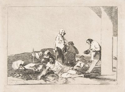 戦争の災害からのプレート58 Los Desastres de la Guerra：その無駄な泣き声...、1811-12。 作： Francisco de Goya