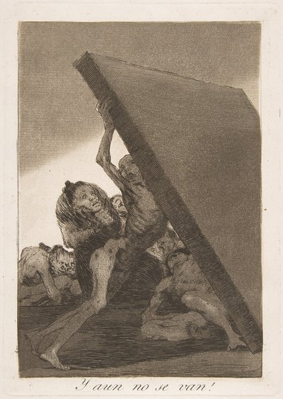 Los Caprichosのプレート59：そして、彼らはまだ行きません！ Y aun no se van !, 1799 作： Francisco de Goya