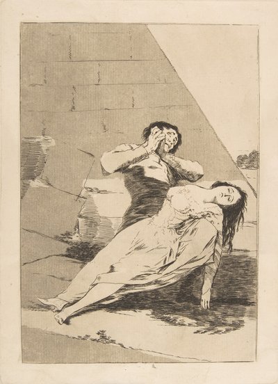 Los Caprichosのプレート9：Tantalus Tantalo。、1799。 作： Francisco de Goya