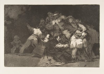 Disparates：General folly、ca。のプレート9 1816〜23年に発行された1864。 作： Francisco de Goya