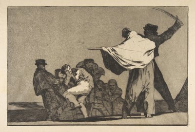DisparatesのプレートA：よく知られているFolly、ca。 1877年より前に発行された1816-23 作： Francisco de Goya