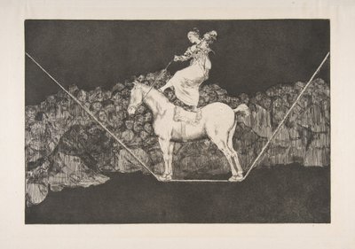 Disparates：Punctual FollyのプレートB 1877年より前に発行された1816-23 作： Francisco de Goya