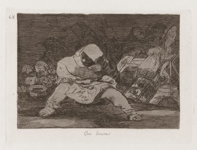 何という狂気！ (What Madness!)、「The Disasters of War」のプレート 68 作： Francisco de Goya