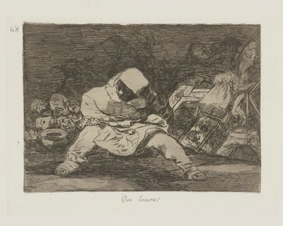 なんという狂気！ （なんて狂気だ！）、pl。 シリーズ「戦争の災害」からの68 作： Francisco de Goya