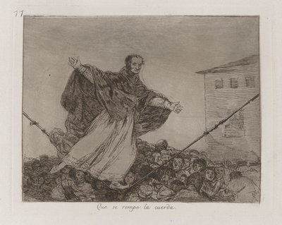 コードが壊れますように、『戦争の災害』のプレート 77 作： Francisco de Goya
