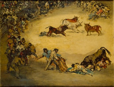 闘牛の情景：スペインの異端児、c1766-1828 作： Francisco de Goya