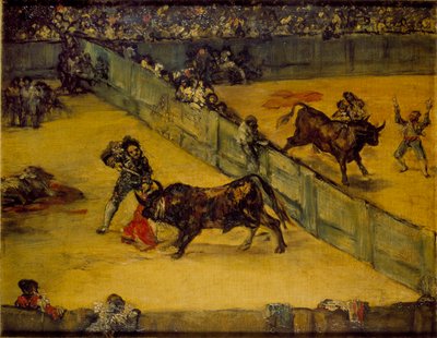 闘牛のシーンディビジョン・ド・プレイス 19世紀頃 作： Francisco de Goya