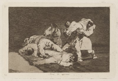 なれ？ It Will Be the Same、「The Disasters of War」のプレート 21 作： Francisco de Goya