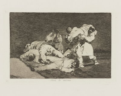 なれ？ 同じ。 （それは同じになります。）、pl。 シリーズ「戦争の災害」からの21 作： Francisco de Goya