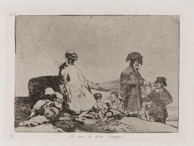 おそらく彼らは別の種族、『戦争の惨事』のプレート 61 作： Francisco de Goya