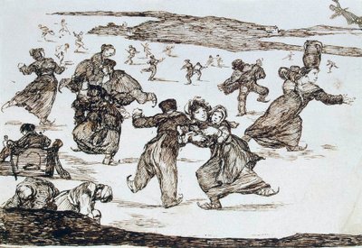 1812年から1823年のスケーター。 作： Francisco de Goya