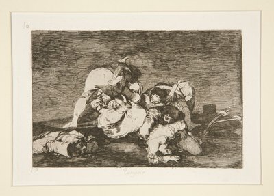 どちらでもない (Nor [Do These] どちらでもない), pl. シリーズ「戦争の惨事」から 10 作： Francisco de Goya