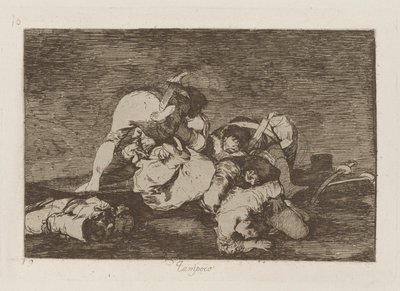 どちらでもない (Nor [Do These] どちらでもない), pl. シリーズ「戦争の惨事」から 10 作： Francisco de Goya