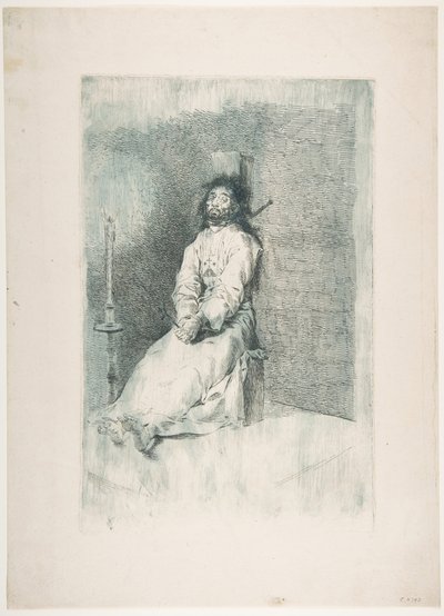 絞首刑の男、カリフォルニア州。 1778-80。 作： Francisco de Goya