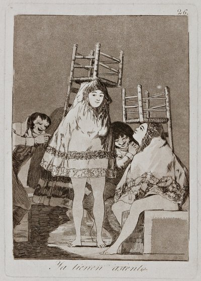 彼らはすでにシリーズ「ロスカプリチョス」（カプリス）からシートプレート26を持っています 作： Francisco de Goya