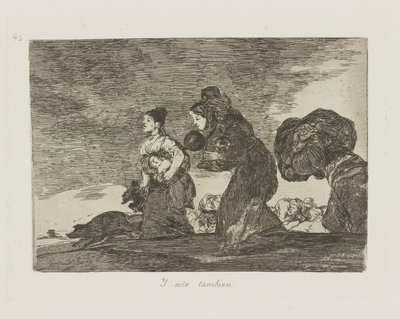 そしてこれも。 （そしてこれも）、pl。 シリーズ「戦争の災害」からの45 作： Francisco de Goya