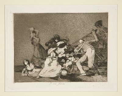 Y son fieras (And They Are Like Wild Beasts), pl. 5 Los desastres de la guerra (The Disasters of War) より 作： Francisco de Goya