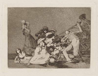 Y son fieras (And They Are Like Wild Beasts), pl. シリーズ Los desastres de la guerra (戦争の災害) から 5 作： Francisco de Goya